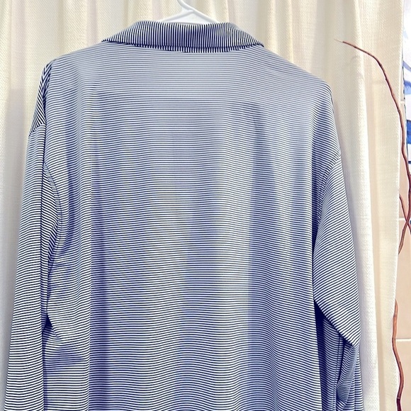 NWOT Men’s Turtelson Polyester & Spandex Striped Long Sleeve Golf Polo Size XL - Picture 7 of 8